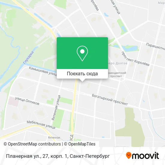 Карта Планерная ул., 27, корп. 1