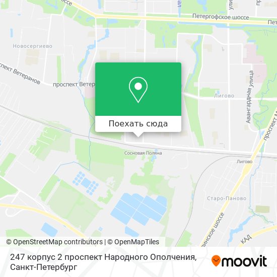 Карта 247 корпус 2 проспект Народного Ополчения