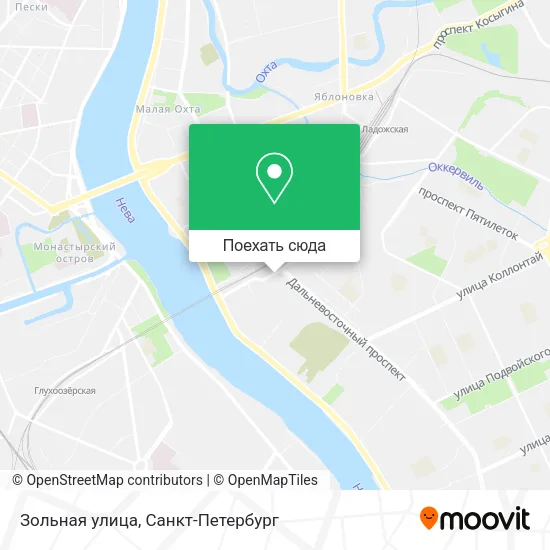 Карта Зольная улица