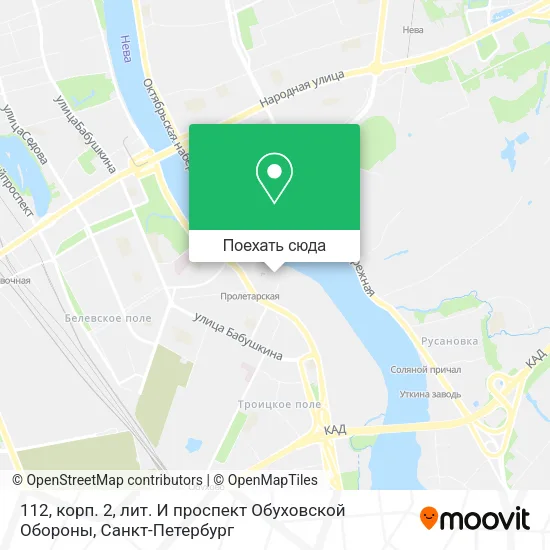 Карта 112, корп. 2, лит. И проспект Обуховской Обороны