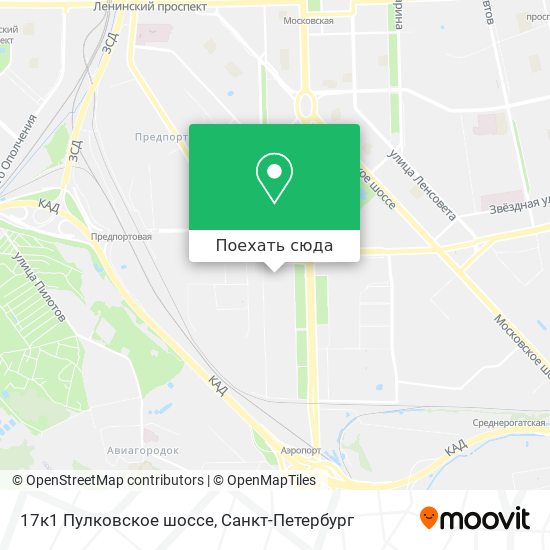 Карта 17к1 Пулковское шоссе