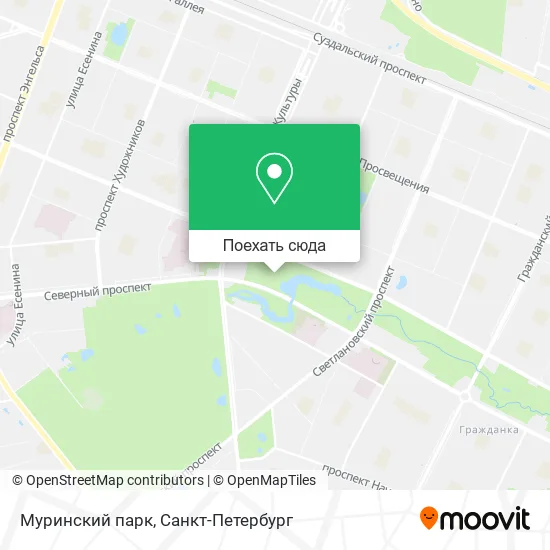 Карта Муринский парк