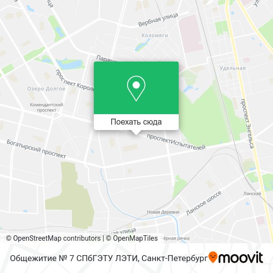 Карта Общежитие № 7 СПбГЭТУ ЛЭТИ
