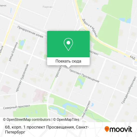 Карта 68, корп. 1 проспект Просвещения