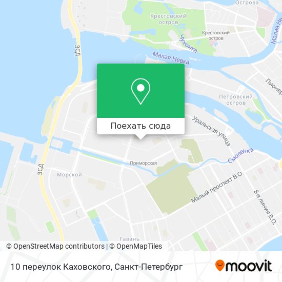Карта 10 переулок Каховского