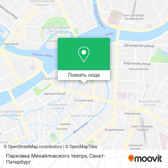 Карта Парковка Михайловского театра