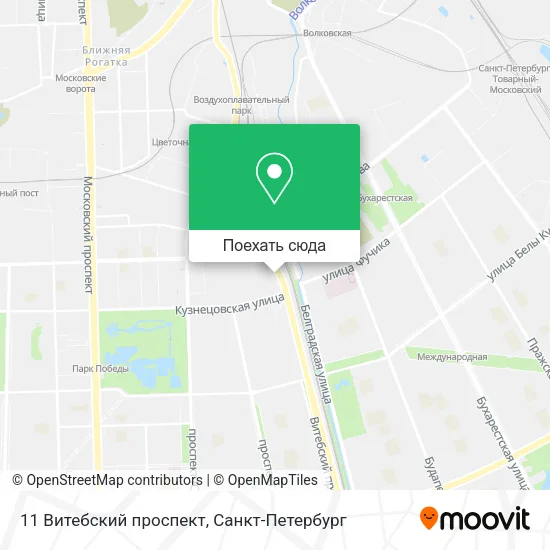 Карта 11 Витебский проспект