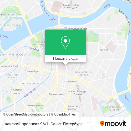 Карта невский проспект 96/1