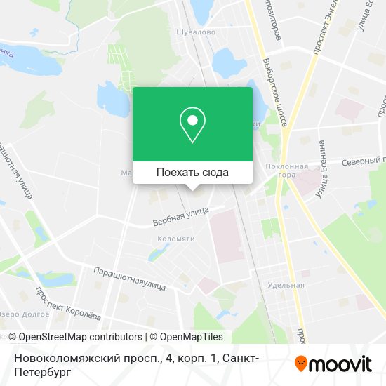 Карта Новоколомяжский просп., 4, корп. 1