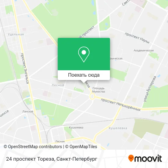 Карта 24 проспект Тореза
