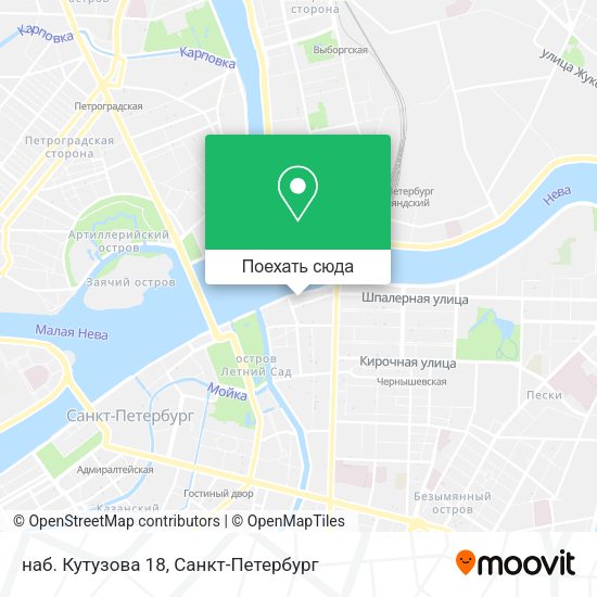 Карта наб. Кутузова 18