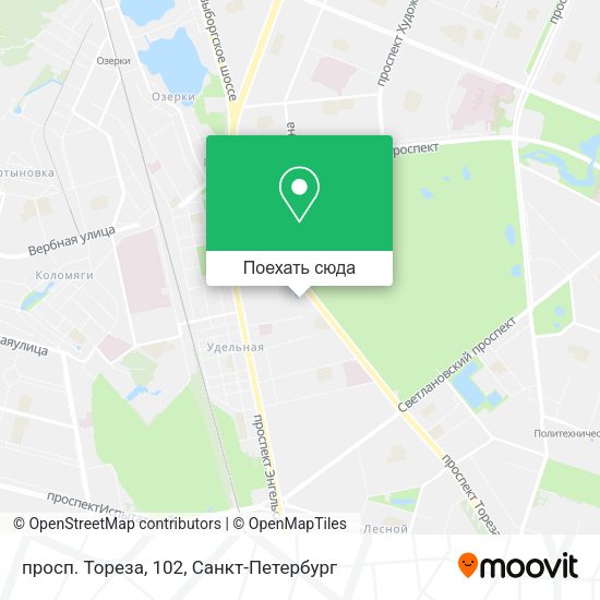 Карта просп. Тореза, 102