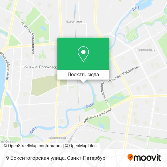 Карта 9 Бокситогорская улица