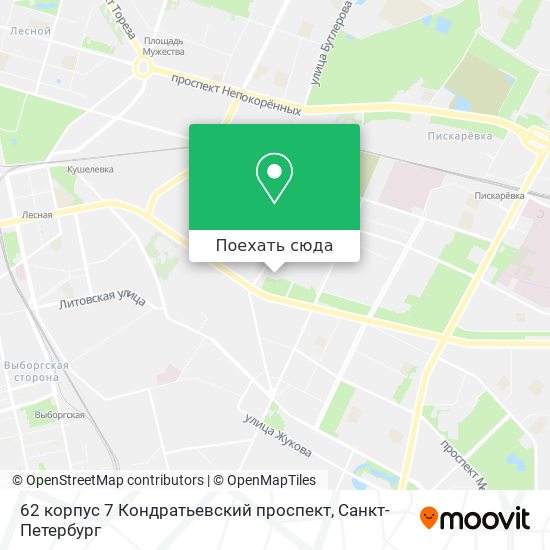 Кондратьевский проспект карта спб