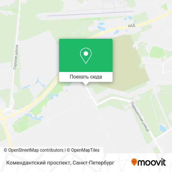 Карта Комендантский проспект