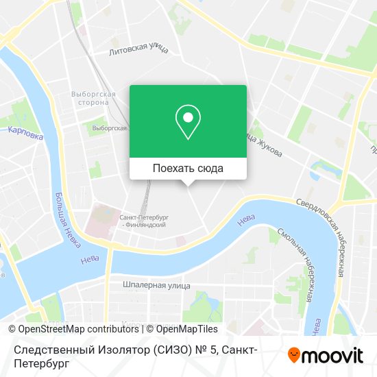 Карта Следственный Изолятор (СИЗО) № 5