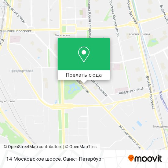 Карта 14 Московское шоссе