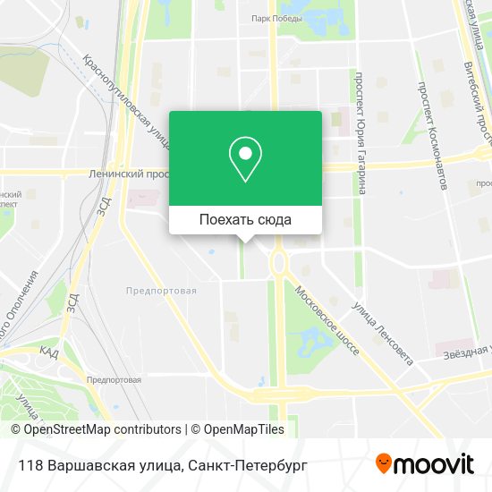 Карта 118 Варшавская улица