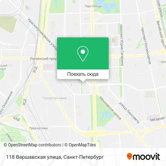 Карта 118 Варшавская улица
