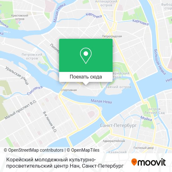 Карта Корейский молодежный культурно-просветительский центр Нан