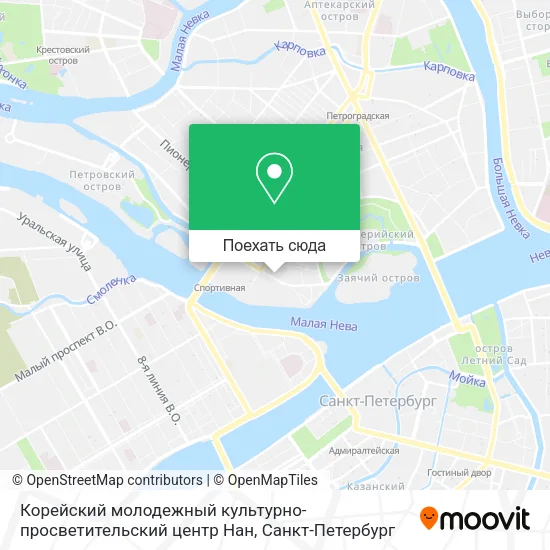 Карта Корейский молодежный культурно-просветительский центр Нан