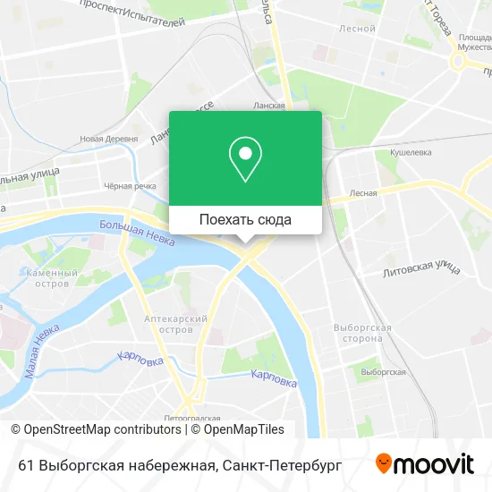Карта 61 Выборгская набережная