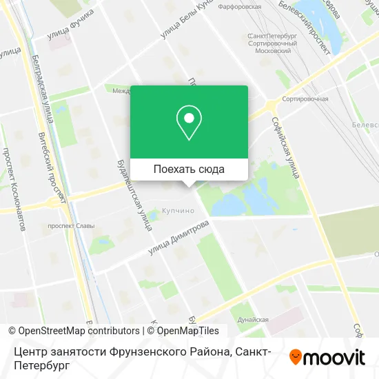 Карта Центр занятости Фрунзенского Района