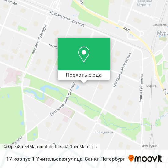 Карта 17 корпус 1 Учительская улица