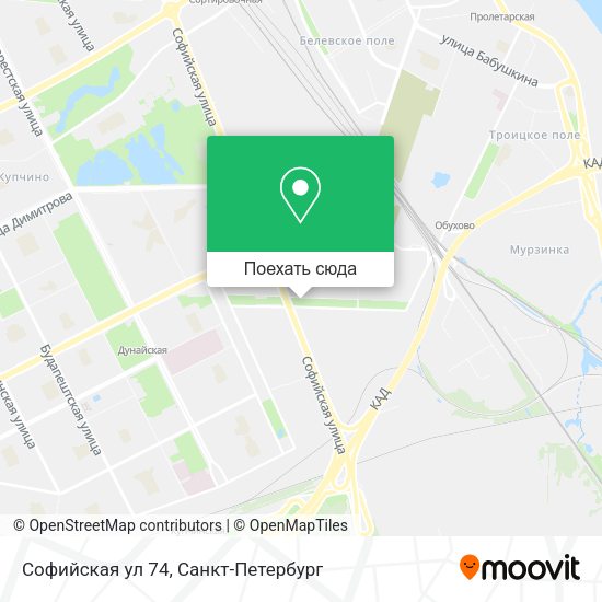 Карта Софийская ул 74