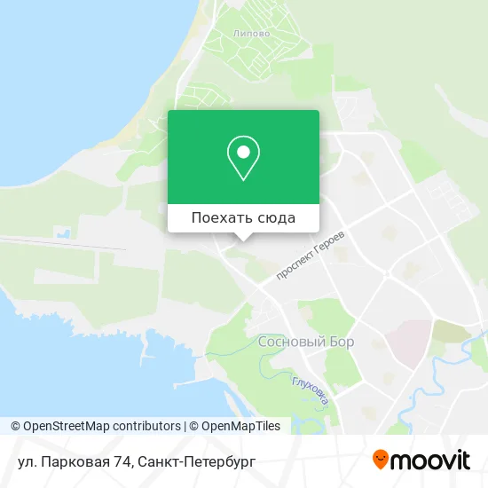Карта ул. Парковая 74