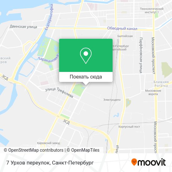 Карта 7 Урхов переулок