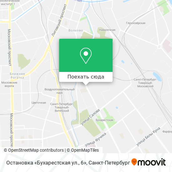 Карта Остановка «Бухарестская ул., 6»
