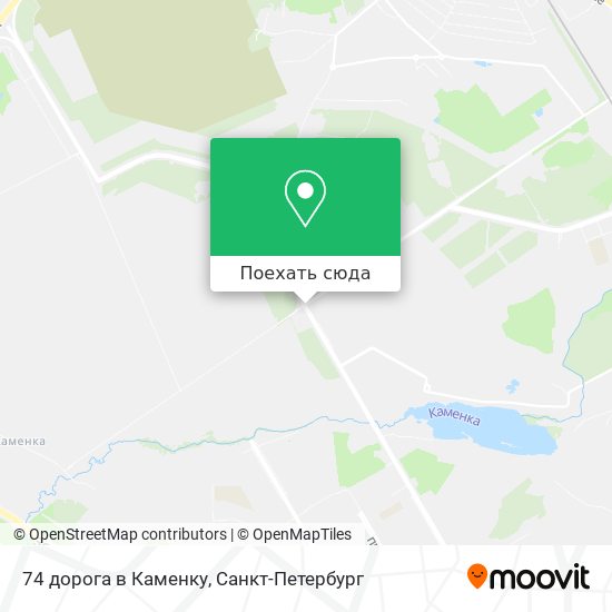 Карта 74 дорога в Каменку