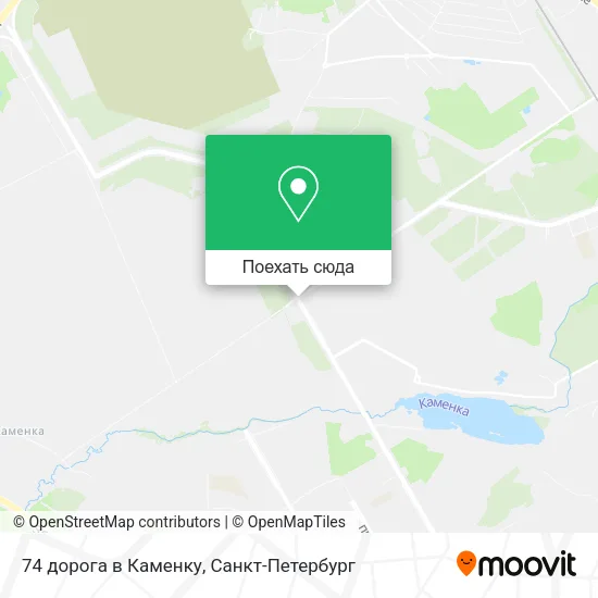 Карта 74 дорога в Каменку