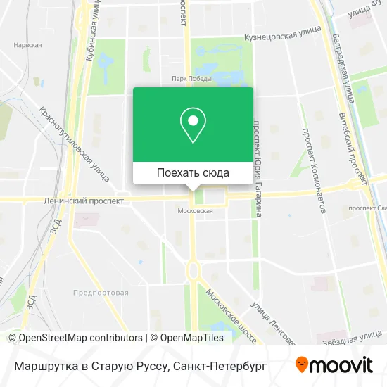 Карта Маршрутка в Старую Руссу