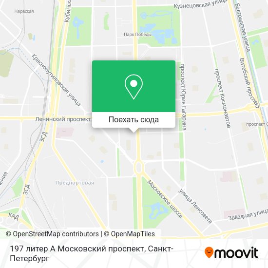 Карта 197 литер А Московский проспект