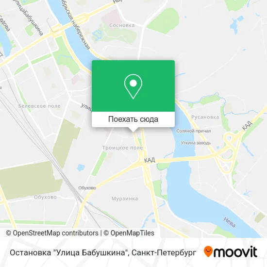 Карта Остановка "Улица Бабушкина"