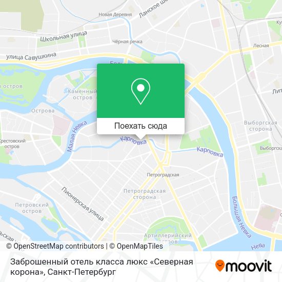 Карта Заброшенный отель класса люкс «Северная корона»