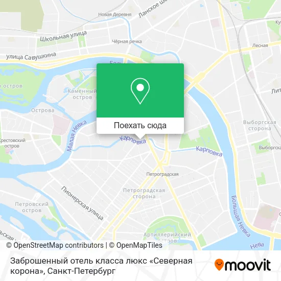 Карта Заброшенный отель класса люкс «Северная корона»