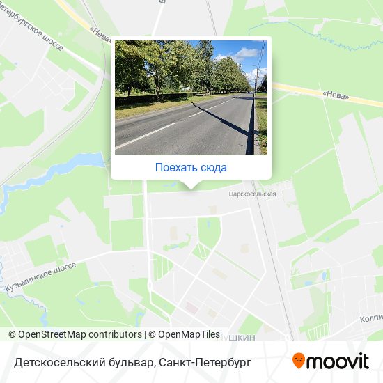 Карта Детскосельский бульвар