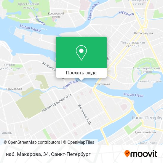 Карта наб. Макарова, 34