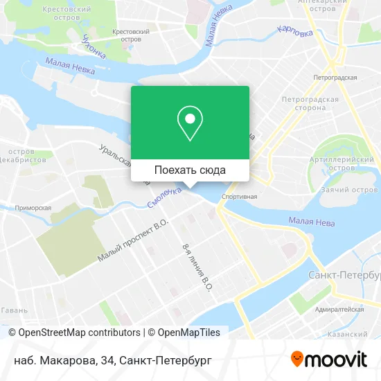 Карта наб. Макарова, 34