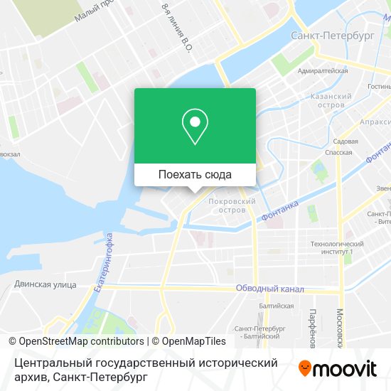 Карта Центральный государственный исторический архив