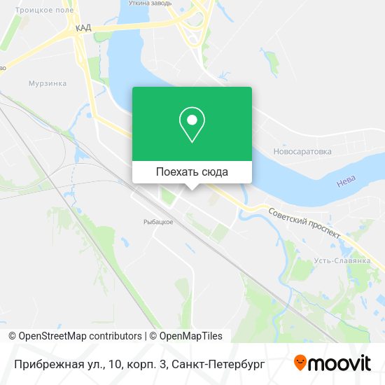 Карта Прибрежная ул., 10, корп. 3
