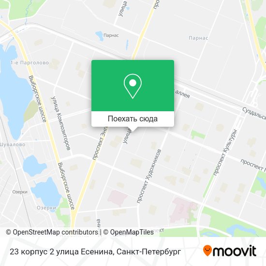 Карта 23 корпус 2 улица Есенина