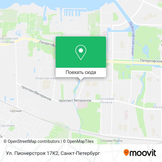 Карта Ул. Пионерстроя 17К2