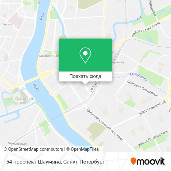 Карта 54 проспект Шаумяна