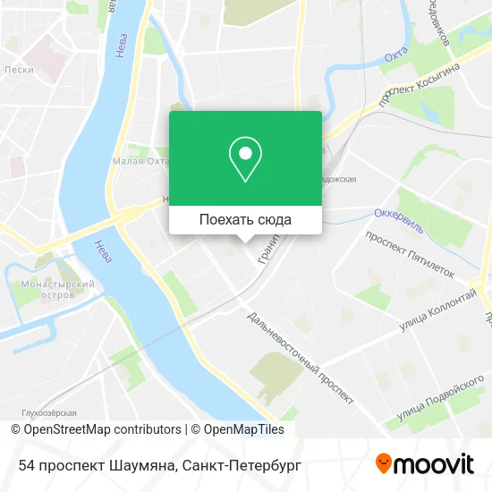 Карта 54 проспект Шаумяна