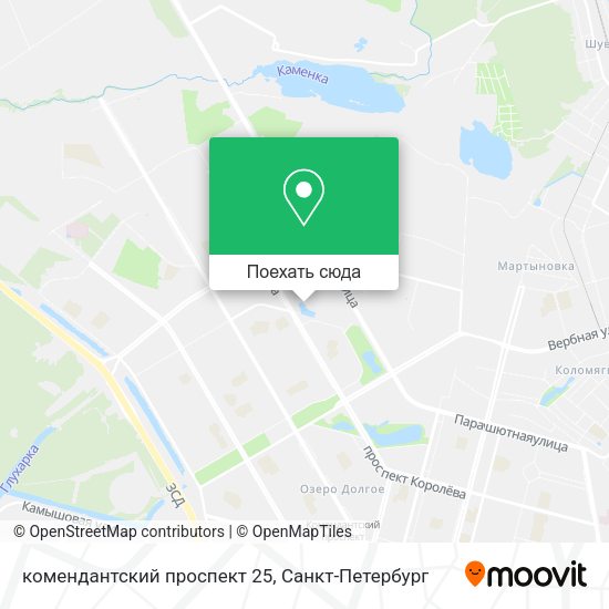 Карта комендантский проспект 25