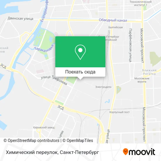 Карта Химический переулок